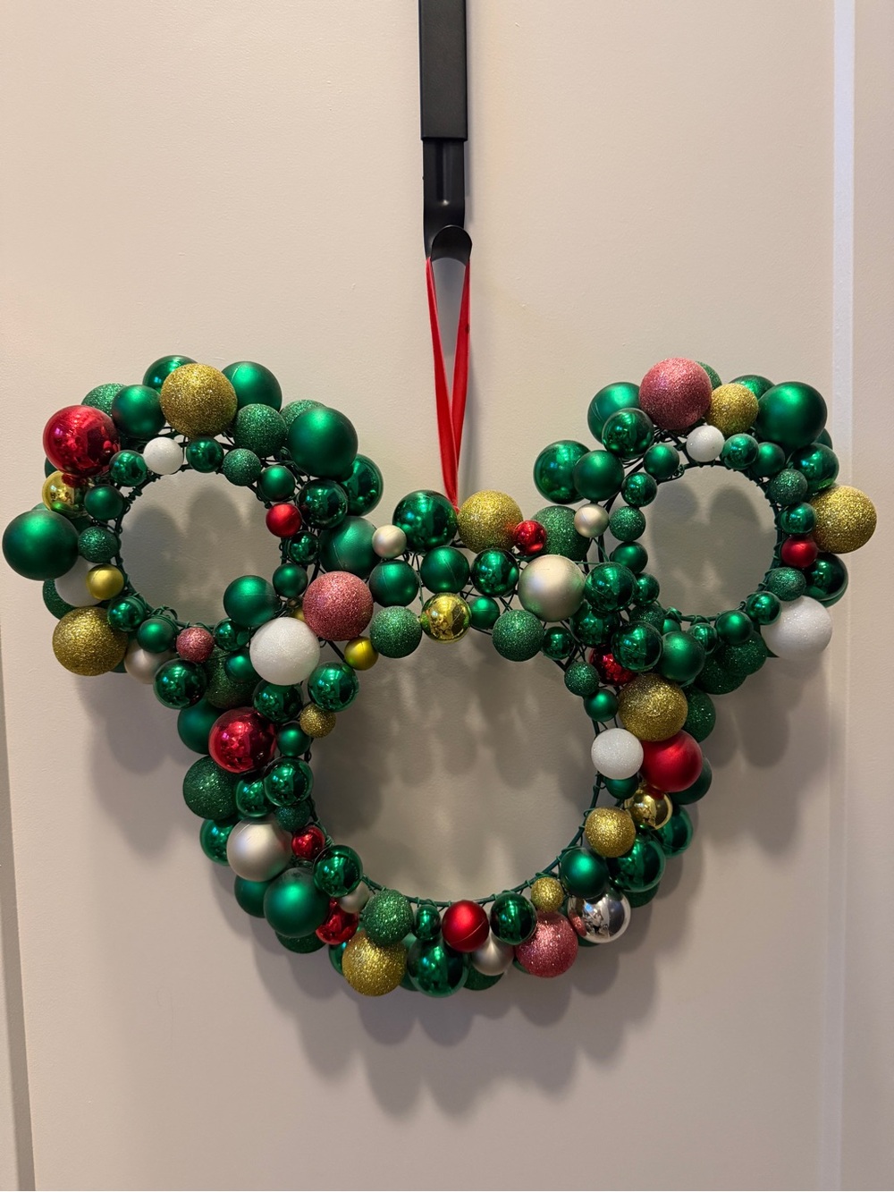 Disney Mickey Christmas Holiday Bulb Ornament Wreath